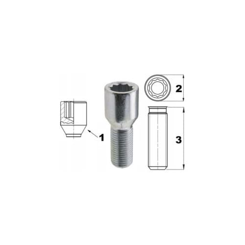 Prezoane jante M14x1.5x28 mm cap ingropat con drept 3