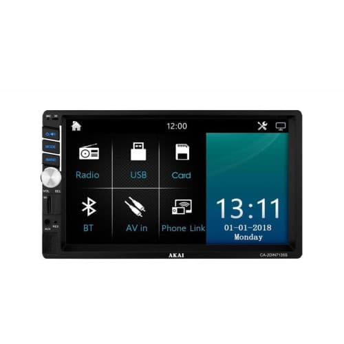 Multimedia 2DIN Akai CA-2DIN7135S,display touchscreen 7 inch 2