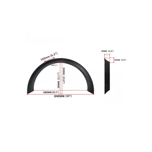 Set protectie aripa universal Overfender culoare Negru Mat  Cod: HH-UNIV-034 4