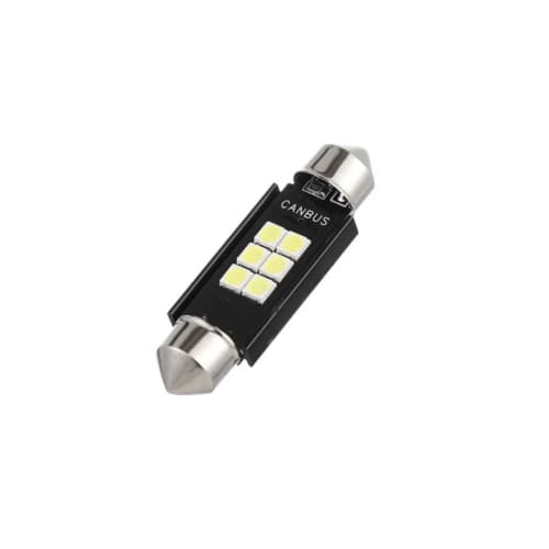 Bec sofit 39mm 6SMD 3030 12V  Canbus 300 lumen Lumina alba Cod: HH033