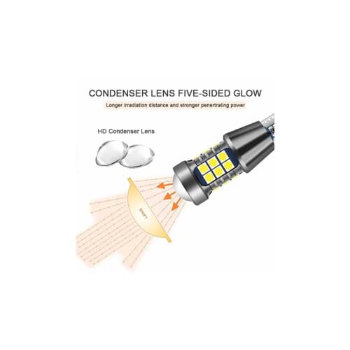 Set 2 becuri T15 27SMD 3030 Canbus 12V 800 lumen lumina alba Cod: HH021 4