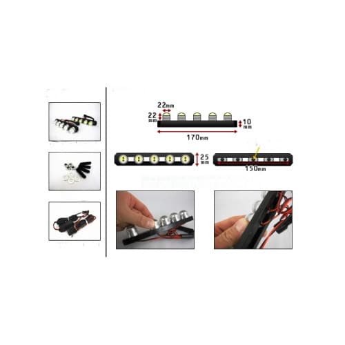 Lumini de zi LED DRL COB   12V lumina alba Cod: YL-118 2