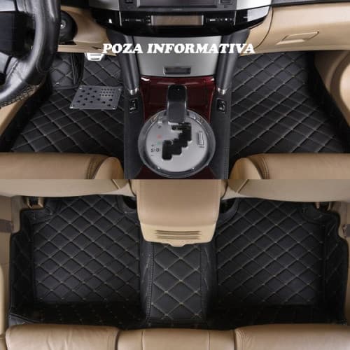 Covorase auto LUX PIELE 5D Mercedes S-Class W221 2005-2013 scurt ( 5D-06 cusatura bej )