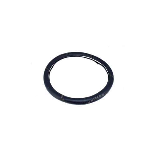 Husa volan  din imitatie de piele  marime M culoare negru cusatura gri deschis Cod: FX61