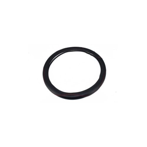 Husa volan  din imitatie  piele marime M culoare negru cusatura rosie Cod: FX62