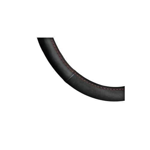 Husa volan imitatie piele si alcantara , Marimea M, culoare negru+cusatura  rosie  Cod: WK-1014 2