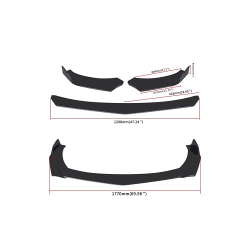 Prelungire bara fata universala  / Spoiler culoare Negru Lucios  Cod: UNIV-010 2
