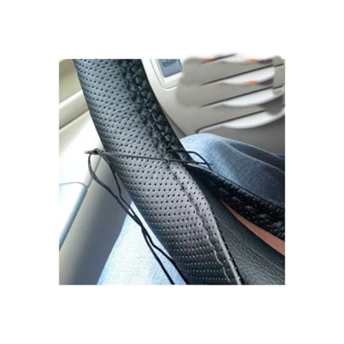 Husa volan piele cu gaurele  marimea M culoare Negru Cod: LUXA399 3
