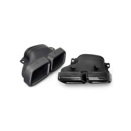 Ornament de toba compatibil Mercedes AMG GLC , GLE, Clasa C W205 W206,Clasa E,Clasa S -Carbon Lucios Cod:TY-H107 3