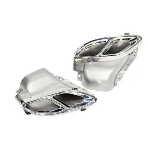 Ornament de toba compatibil Mercedes Clasa C W205 S205 pachet AMG  -Argintiu Cod:TYH117SL