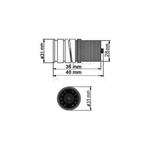 Camera marsarier / fata 12V Cod: 587IR-NTSC 2