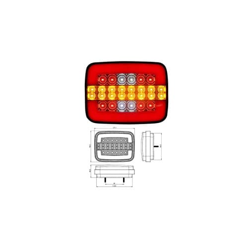Lampa LED cu semnalizare dinamica 4 functii  24V   Cod: 202205-D 4