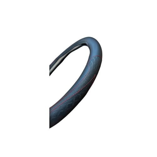 Husa Volan Imitatie Piele marimea M,culoare Neagra cusatura Rosie , ambalaj la punga Cod: CST05-01 2