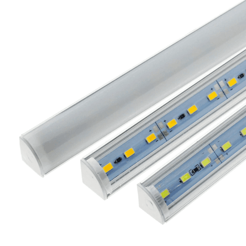 Banda Led rigida 5730 korea chip cu profil pe colt, 1m  12V  Lumina Alb 6000k 18W   Cod: ALSZ11