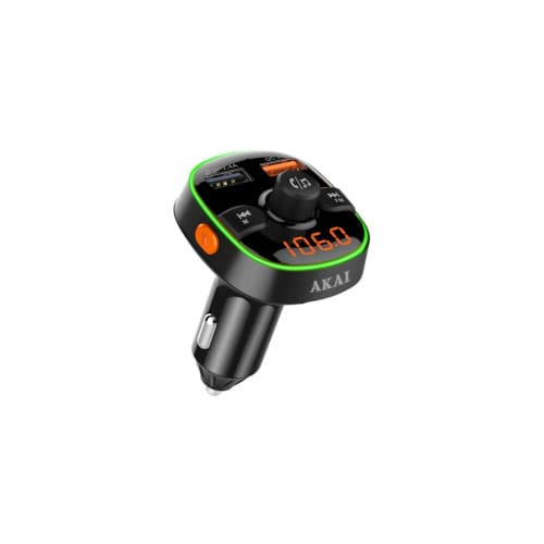 Modulator FM Akai  , Bluetooth, USB, functie incarcator telefon, microfon incorporat, afisaj LED Cod: FMT-52BT