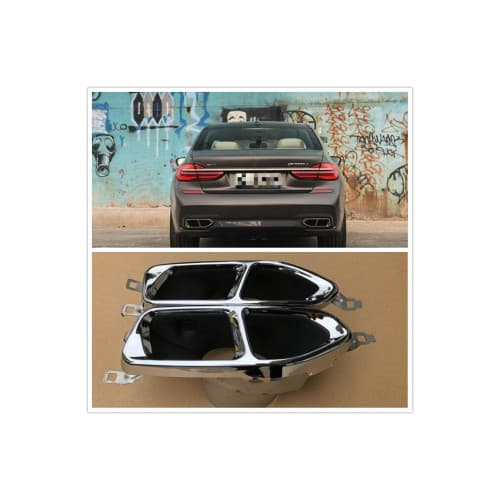 Ornament de toba compatibil BMW Seria 7 G11 G12 tip M 760i -Argintiu Cod:H201SL 3
