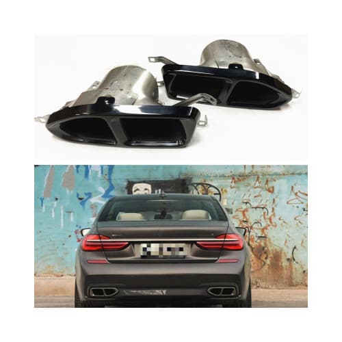 Ornament de toba compatibil BMW Seria 7 G11 G12 tip M 760i - Negru Cod:H201BL 2