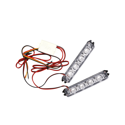 Stroboscoape LED auto 12V lumina portocaliu alb rosu albastru 9x1.5cm Cod: 1529 2