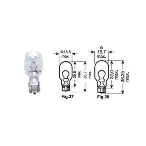 Bec pozitie T15 12V  16W ART - Pret pe set 10 bucati 2