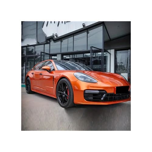 Folie auto autocolant PET premium portocalie liquid metal mclaren volcano orange 1x1.52m Cod: SP1087V 3