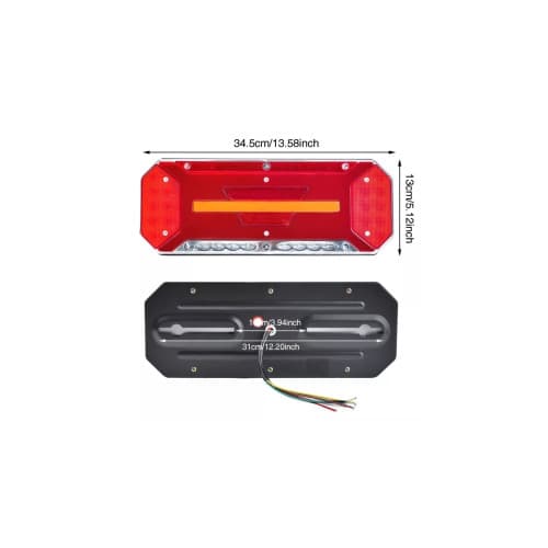 Set lampa LED  Stanga si Dreapta cu efect de neon și semnalizare intermitentă dinamică, cu 5 funcții, 12-24V, 345mm X 130mm Cod: ST-0223 2