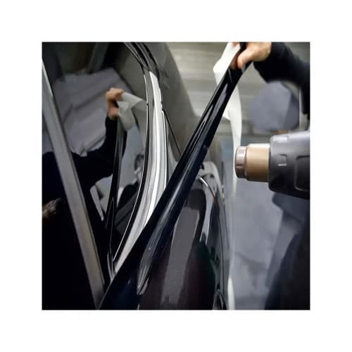 Folie auto autocolant Pet Premium negru lucios pentru trimuri 10 cm x 9 m Cod: GB109 2