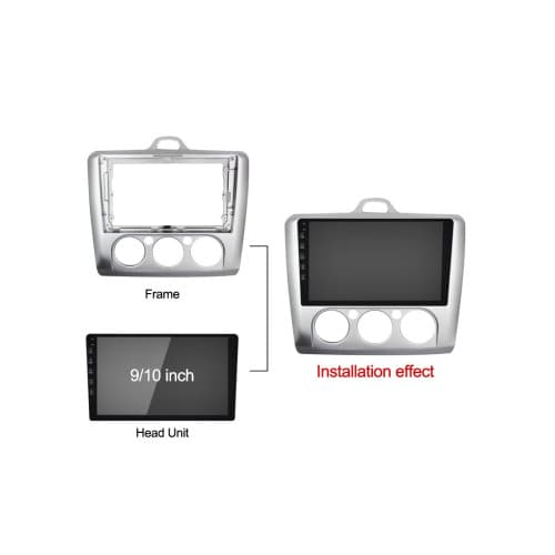 Rama Navigatie 9" cu cablaj si canbus  compatibila  Ford Focus II 2004-2011 ( AC Manual ) Cod: NV3054/ GR1 2