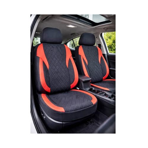 Huse scaune auto universale fractionate XL Premium compatibile SUV si Limuzine negru rosu Cod: HNG2504-1