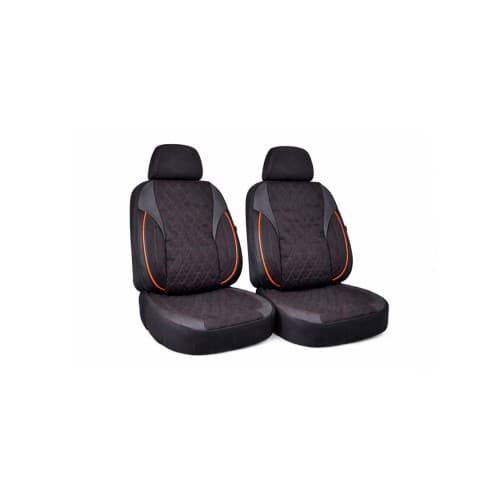 Huse scaune auto universale fractionate XL Premium compatibile SUV si Limuzine negru cusatura rosie Cod: HNG2504-4 3