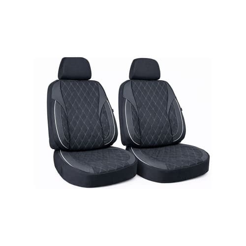 Huse scaune auto universale fractionate XL  Premium compatibile SUV si Limuzine negru cusatura gri Cod: HNG2504-7 3