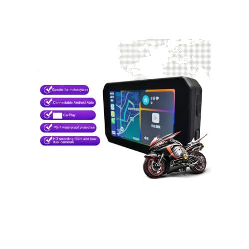 Sistem GPS moto cu DVR si camera marsarier + senzori presiune 12V cu 2 camere  Cod: CHS-C5-MOTO 3