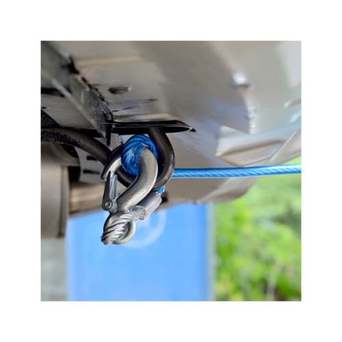 Carlig pentru chinga metalic cu siguranta 125g pentru ancorare si tractare 2