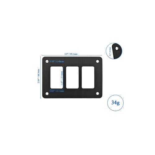 Panou pentru 2 intrerupatoare tip Rocket  Cod: LB016A-3 2