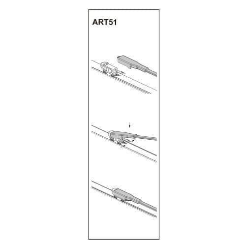Stergator parbriz pasager AUDI A3 11/2004-> COD:ART51 19" 2