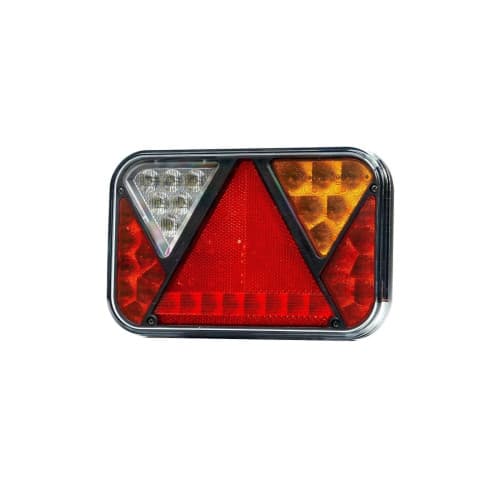 Lampa spate 200x130, LED, 6 functii, cu numar si mers inapoi, Cod:FT-270 P TB COF Fristom