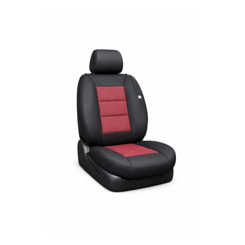 Huse scaune auto universale premium  cu bancheta spate fractionata negru rosu Cod: F3001-P28 2