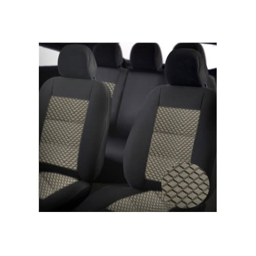 Huse scaune auto universale premium cu bancheta spate fractionata negru gri Cod: F3001-P32