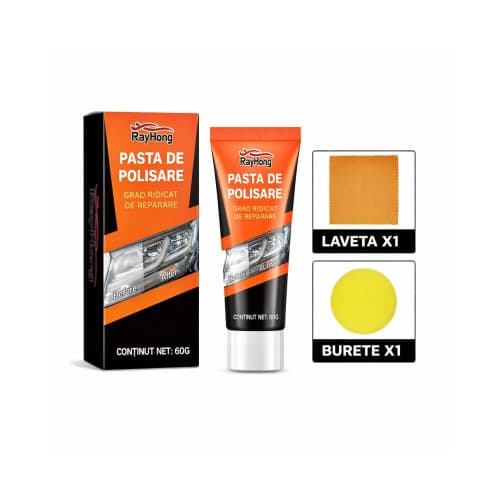 Pasta polish faruri auto 60g restaurare si protectie faruri  MIV 2