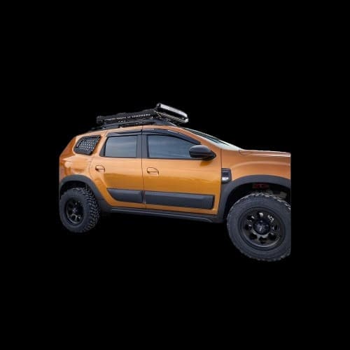 Set 12 protectii aripa si usa + 2 protectii pentru compatibilitate cu sau fara senzori , model offroad Dacia Duster II 2018-> Cod: DD200/201 2