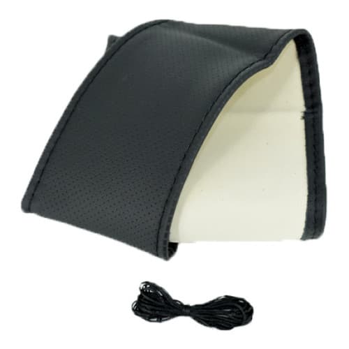 ​Husa volan imitatie piele  K95LUX extra lata 12.5cm marimea XXL cu ac si ata culoare negru