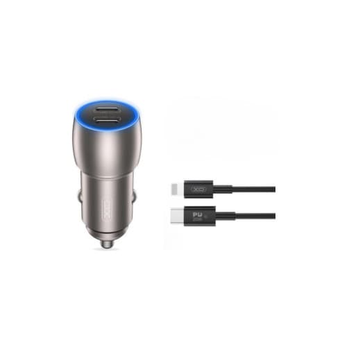 Incarcator auto SMART Quick charge USB PD 40W type C +cablu lightning compatibil Iphone  Cod:XO-CC51-Q189A