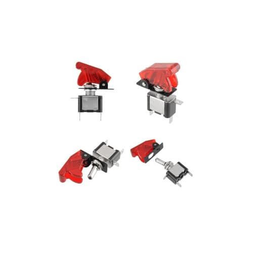 Buton cu protectie si Led 12V  Cod:  01150 2