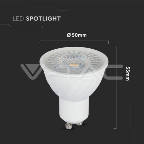 Spot LED Cip SAMSUNG GU5.3 6.5W MR16 Lentilă de Plastic 110` 3000K COD:204 2