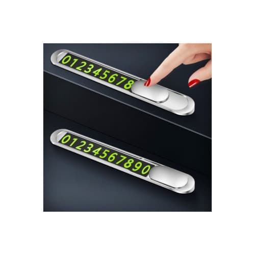 Suport afisaj numar telefon parcare temporara argintiu Cod: FS-19022 4