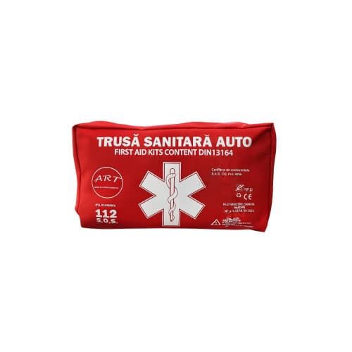 Kit siguranta auto complet Trusa tip borseta cu 2 triunghiuri, stingator, vesta si geanta 2