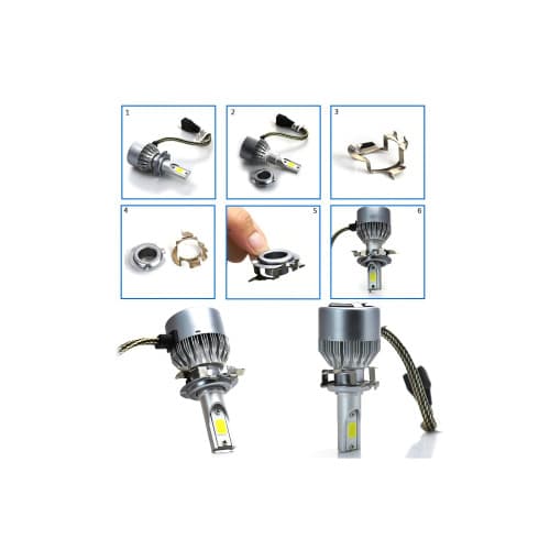 Adaptor bec LED pentru montaj in locul becurilor cu halogen compatibil Audi BMW Mercedes Nissan Cod: TK-101 2