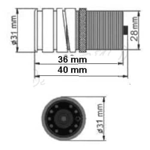 Camera video pentru mers inapoi. Cod: 587IR-PAL 3