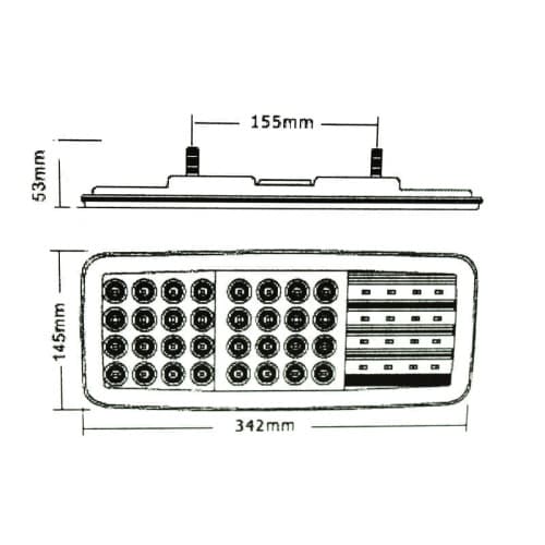Lampa stop SMD 2027R (dreapta) Voltaj: 12V Nr. led-uri: 44 SMD Rezistenta la apa: IP66 2