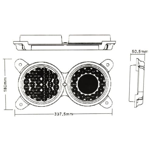 Lampa stop SMD 2045 Voltaj: 24V Nr. led-uri: 46 SMD Rezistenta la apa: IP66 3