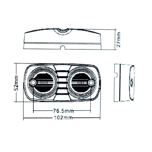 Lampa SMD 4002-1 Lumina: rosie Voltaj: 24V Rezistenta la apa: IP66 3